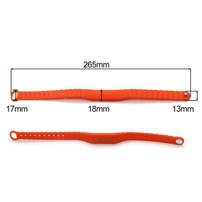 Διευθετήσιμο RFID FM11RF08 RFID Wristband πυρίτιο Wristband ετικεττών