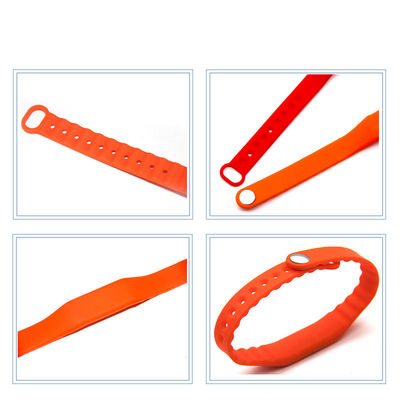 Διευθετήσιμο RFID FM11RF08 RFID Wristband πυρίτιο Wristband ετικεττών